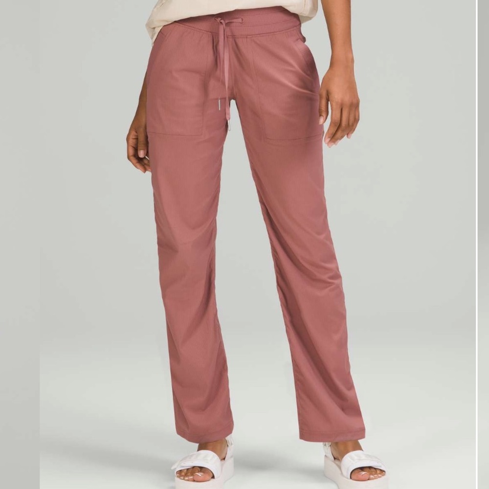 Lululemon Dance Studio Unlined MR Pants Spiced Chai Pink Legging Trouser  Womens